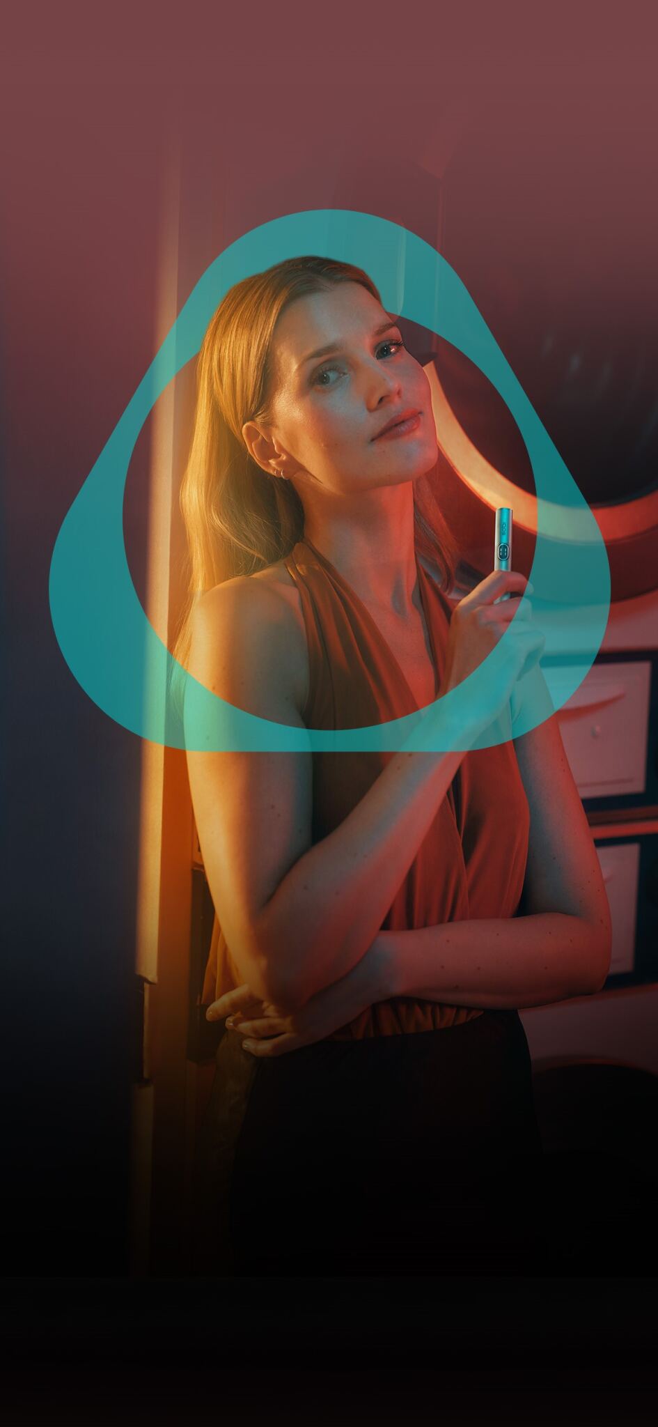 Woman posing with her IQOS