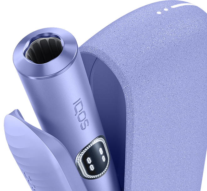 A Purple IQOS ILUMA device.