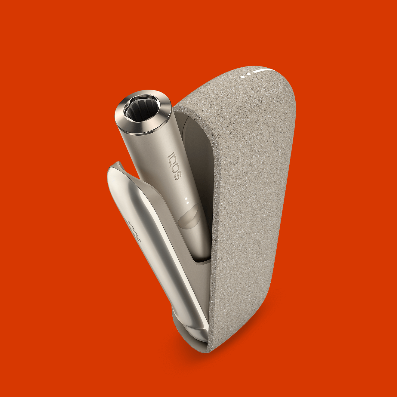 A Beige IQOS ILUMA device.