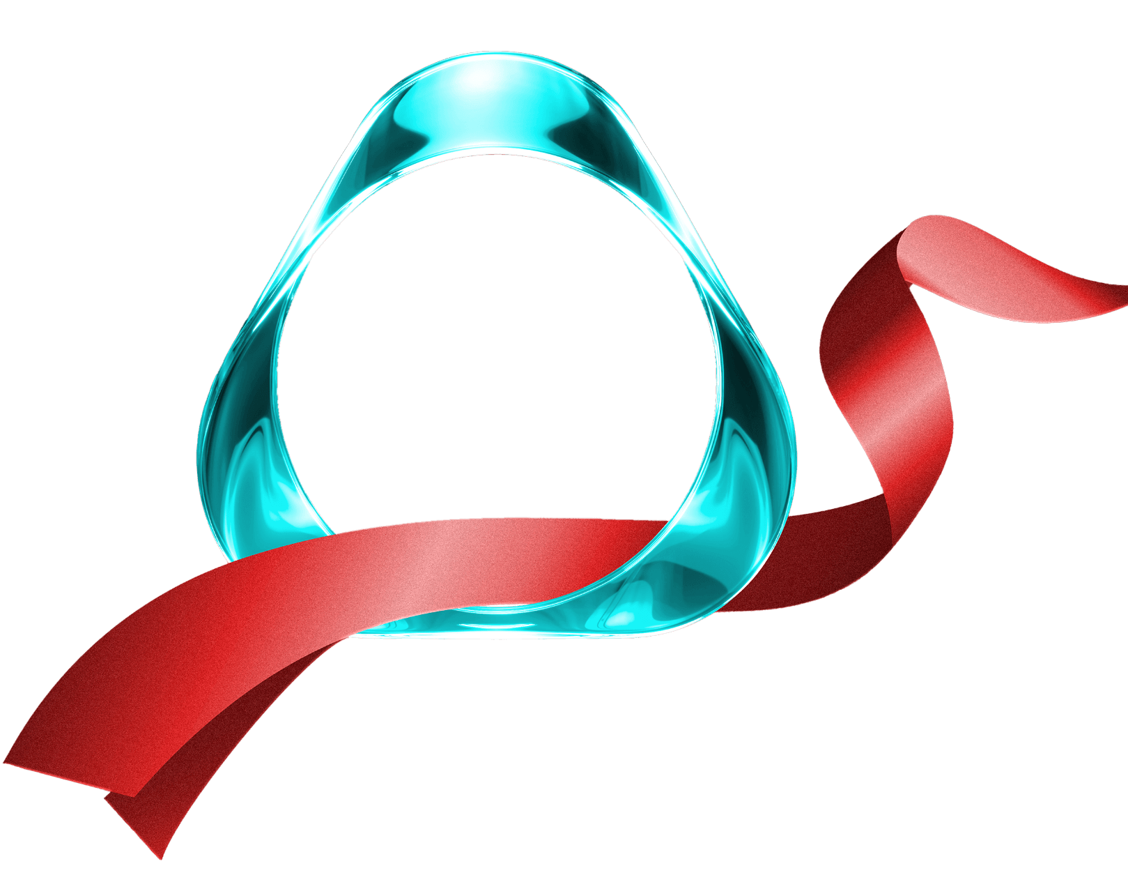 IQOS Logo with a red ribbon