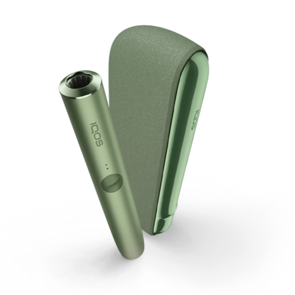 A Jade IQOS ILUMA Pocket Charger and Holder.