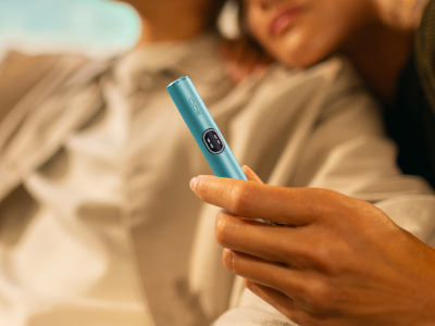 A couple unboxing their device