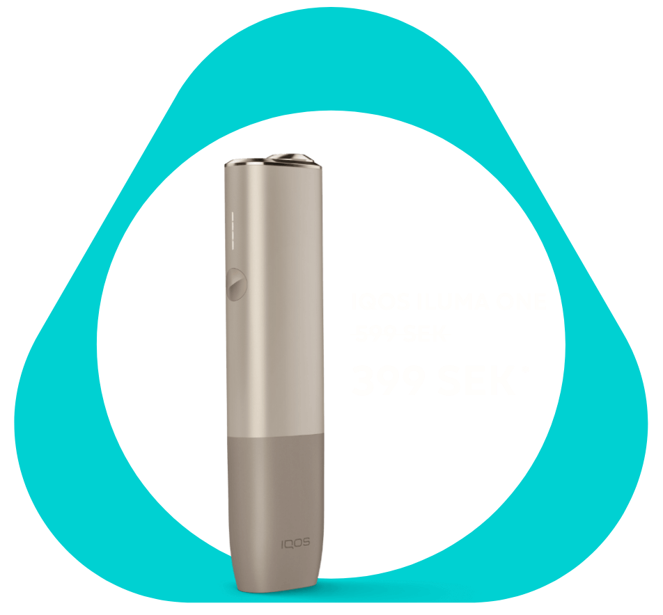 IQOS Iluma One, old price 599 SEK crossed out, new price 399 SEK